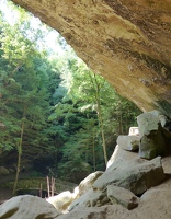 Stone bridge in cave valley